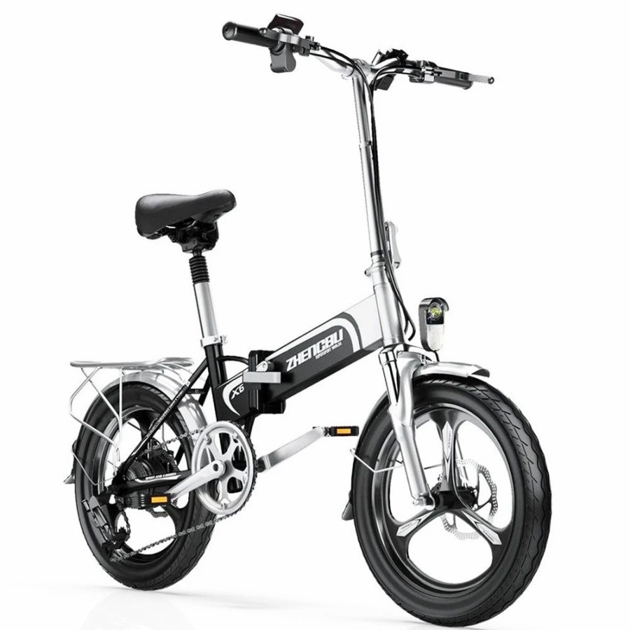 E-Bikes, Scooters & Wheels * | Zhengbu 20 X6 400W Motor Shimano 7-Speed 48V 10.4Ah Battery Commuter Folding Electric Bike Black