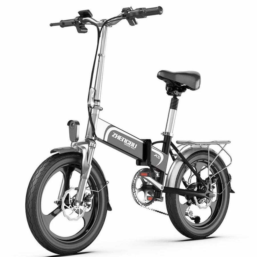 E-Bikes, Scooters & Wheels * | Zhengbu 20 X6 400W Motor Shimano 7-Speed 48V 10.4Ah Battery Commuter Folding Electric Bike Black