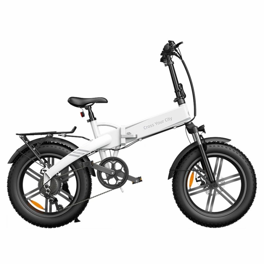 E-Bikes, Scooters & Wheels * | Ado A20F Xe 250W Electric Bike Folding Frame 7-Speed Gears Removable 10.4 Ah Lithium-Ion Battery E-Bike White