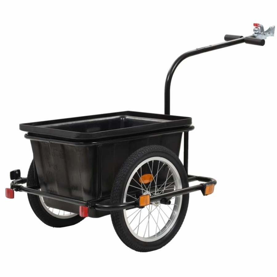 Cycling * | Bike Cargo Trailer Black 50 L