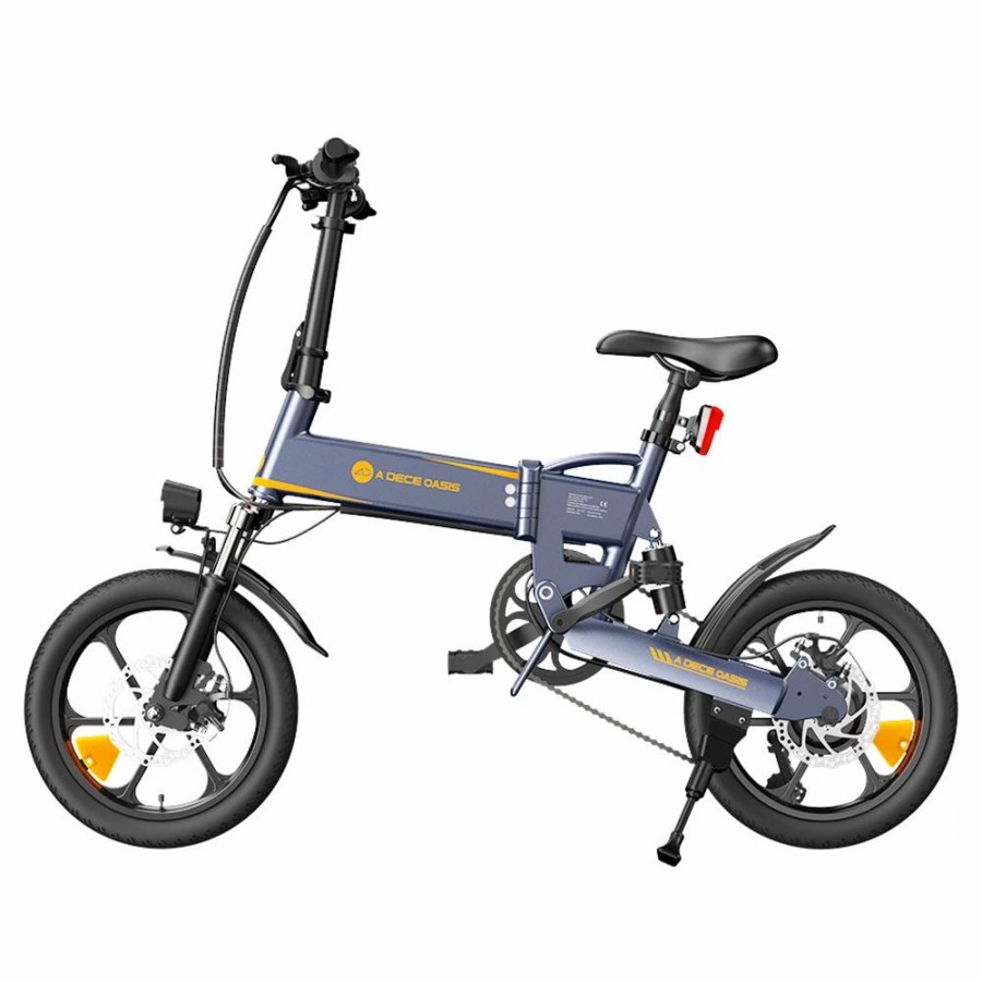 E-Bikes, Scooters & Wheels * | Ado A16 Xe Folding Electric Bike 250W Geared Hub Motor 36V 7.5Ah Battery For 43 Mile Range 25Km/H Max Speed Grey