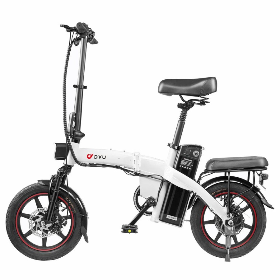 E-Bikes, Scooters & Wheels * | Dyu A5 Electric Bicycle 350W Motor Max Speed 25Km/H 36V 7.5Ah Battery 70Km Max Range White