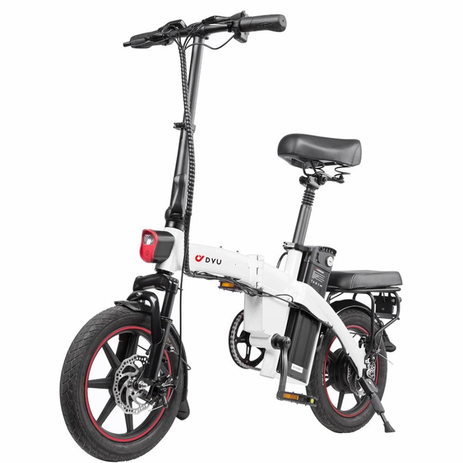 E-Bikes, Scooters & Wheels * | Dyu A5 Electric Bicycle 350W Motor Max Speed 25Km/H 36V 7.5Ah Battery 70Km Max Range White