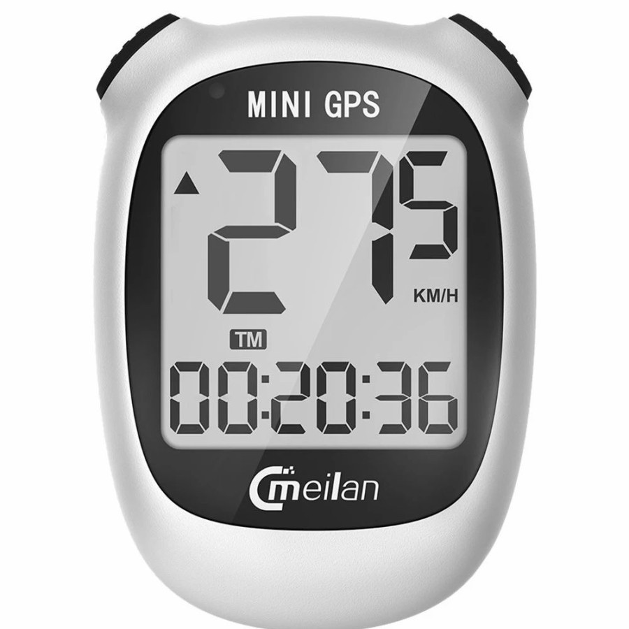 Cycling * | Meilan M3 Mini Gps Bike Computer Waterproof Speedometer Odometer 1.6 Inch Monochrome Display White