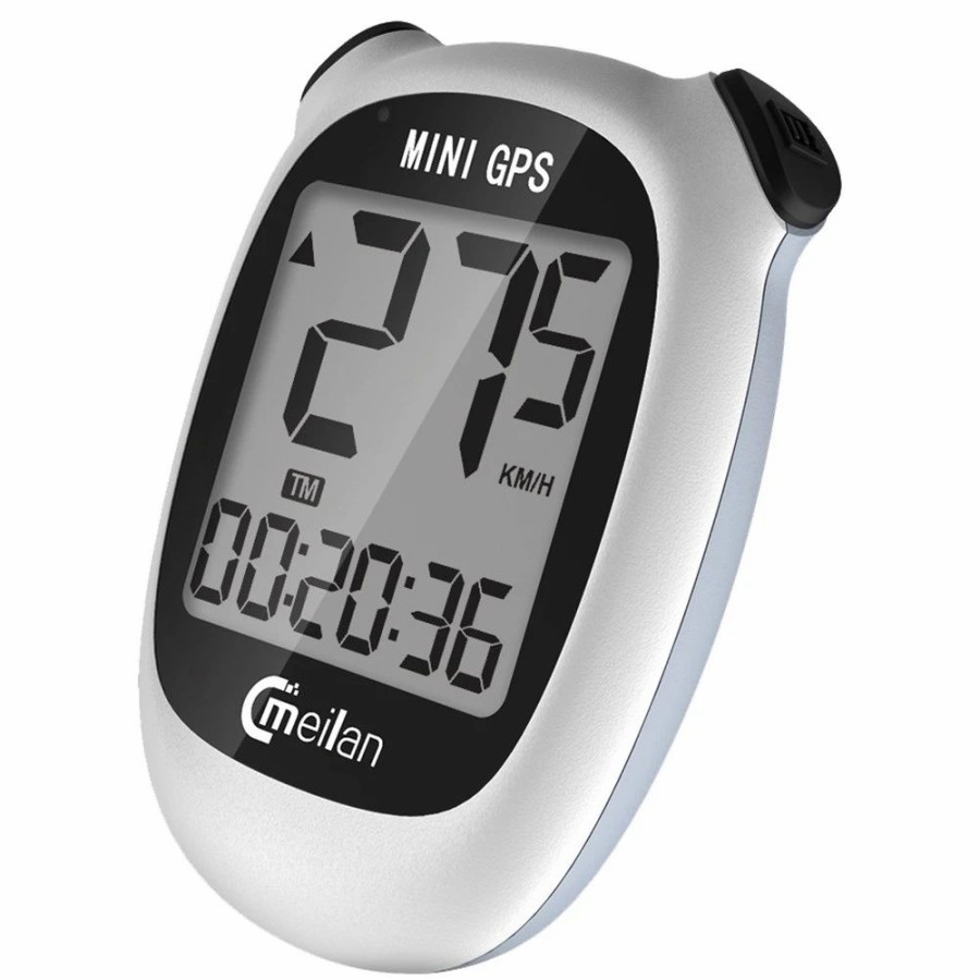 Cycling * | Meilan M3 Mini Gps Bike Computer Waterproof Speedometer Odometer 1.6 Inch Monochrome Display White