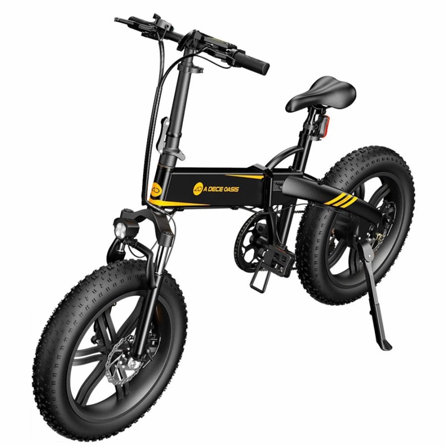 E-Bikes, Scooters & Wheels * | Ado A20F+ International Version Off-Road Electric Folding Bike 20*4.0 Inch 500W Brushless Dc Motor Shimano 7-Speed Rear Derailleur 36V 10.4Ah Removable Battery 25Km/H Max Speed Pure Power Up To 50Km Range Aluminum Alloy Frame Black