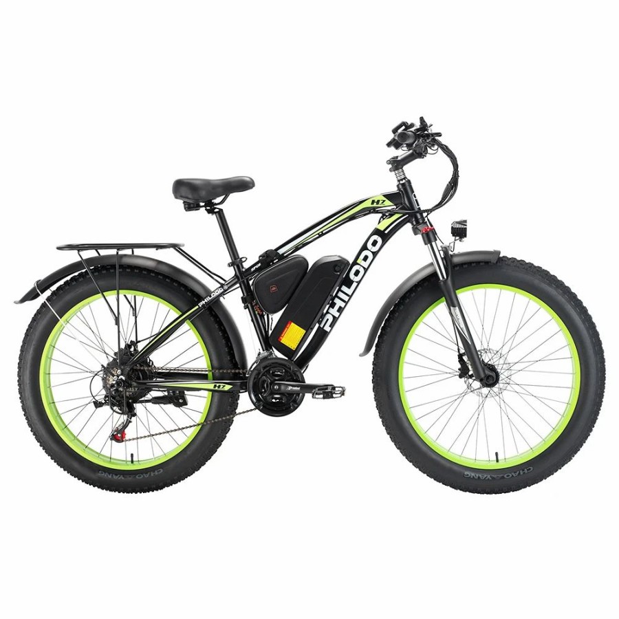 E-Bikes, Scooters & Wheels * | Philodo Bikes Philodo H7 2.0 Electric Mountain Bike All Terrain Fat Bike 26 Inch 48V 13Ah Removable Battery 1000W High-Speed Motor 50Km/H 21 Speed Gear Electric Bicycle