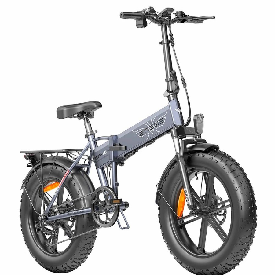 E-Bikes, Scooters & Wheels * | Engwe Ep-2 Pro Folding Electric Bike 2022 Version 20 Inch Fat Tire 750W Motor 13Ah Battery 35Km/H Max Speed 100Km Range Mountain Beach Snow Bicycle Dual Disc Brake Gray