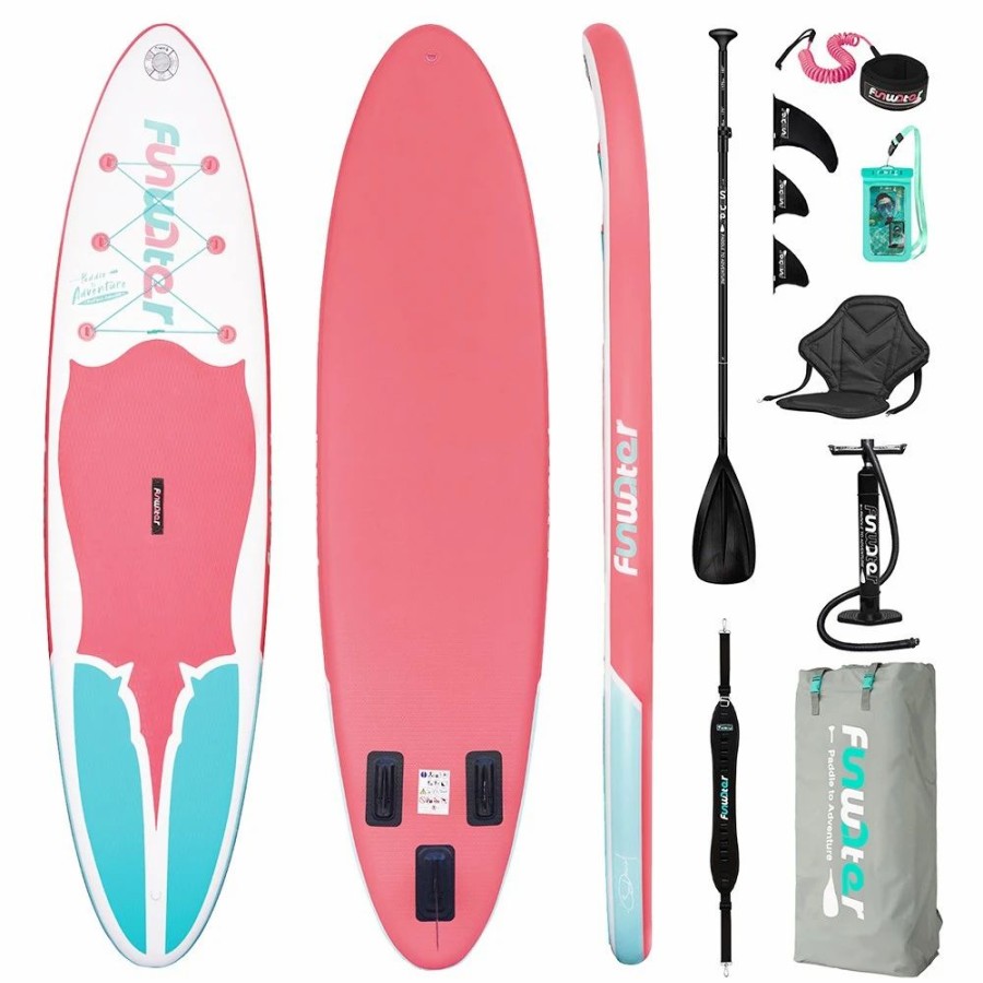 Exercise * | Funwater Supfw11F Inflatable Stand Up Paddle Board 11" Long 32 Wide 6 Thick