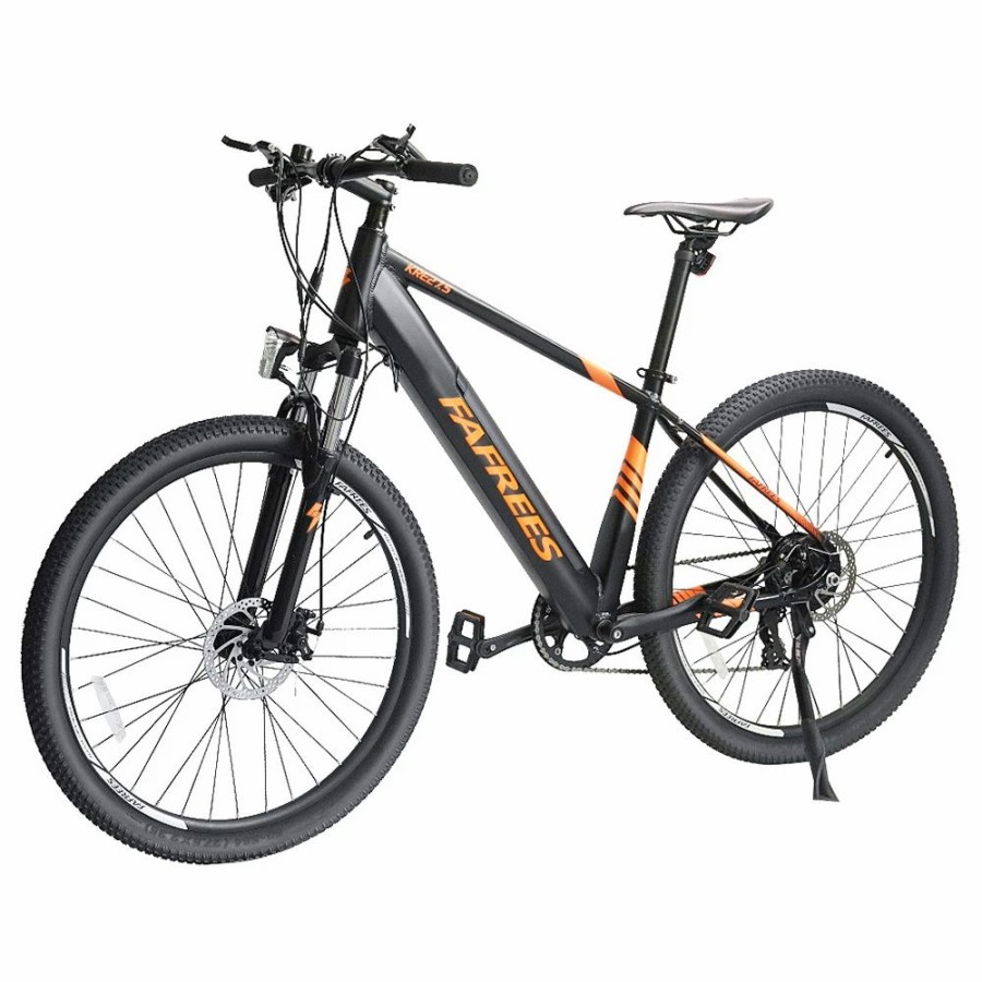 E-Bikes, Scooters & Wheels * | Fafrees 27.5-S Inch Electric Bike 250W With 36V 10Ah Lithium-Ion Battery Shimano 7 Speed Gears Black Orange