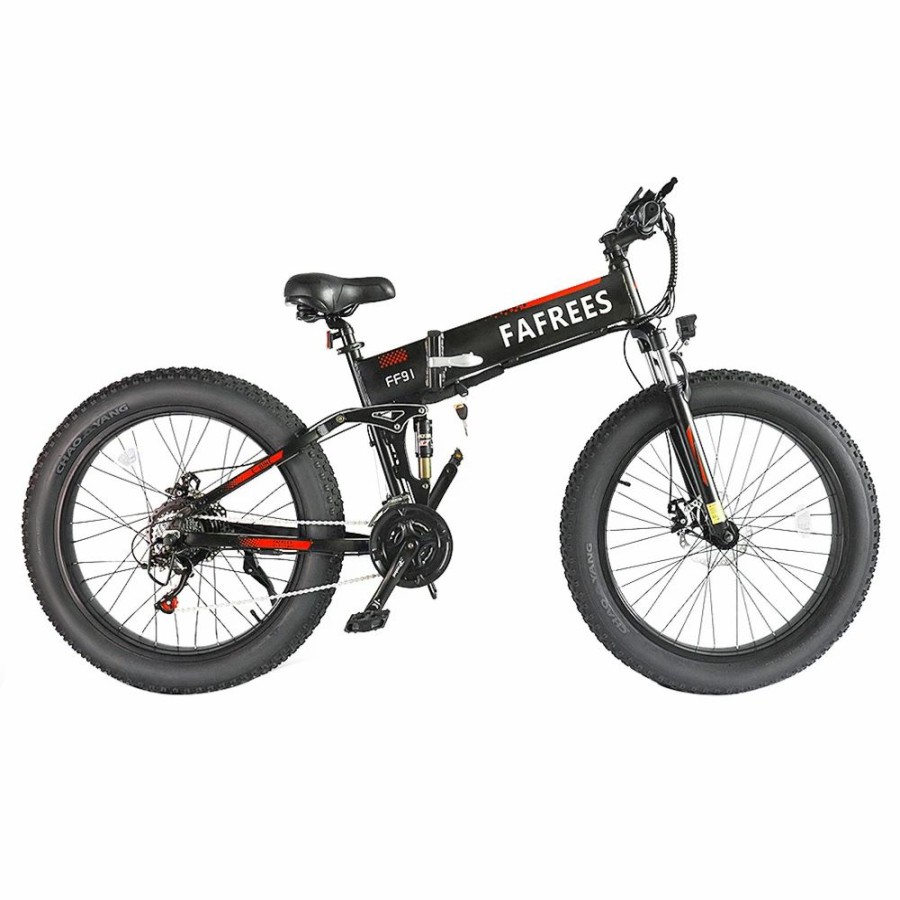 E-Bikes, Scooters & Wheels * | Fafrees Ff91 Electric Folding Mountain Bike 26*4.0 Inch Fat Tire 1000W Motor 35Km/H Max Speed 48V 10Ah Battery Shimano 21 Speed 90Km Max Range Dual Disc Brake App Control