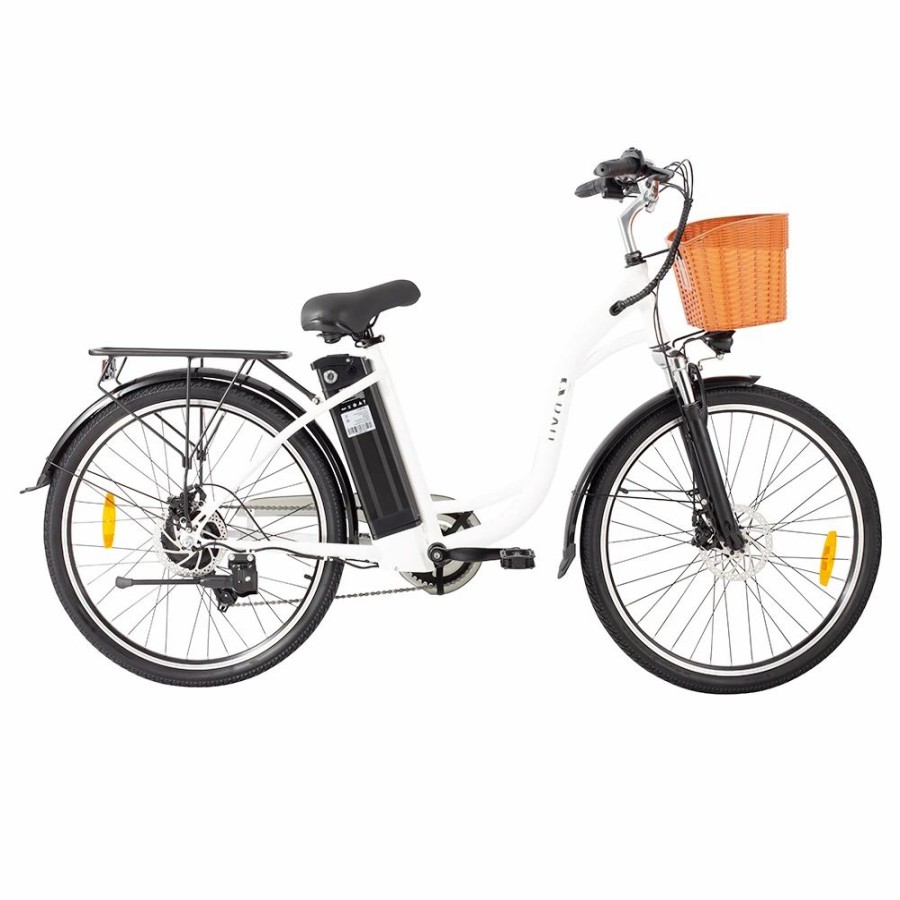 E-Bikes, Scooters & Wheels * | Dyu C6 Electric Bicycle 350W Motor Max Speed 25Km/H 36V 12.5Ah 70Km Max Range White