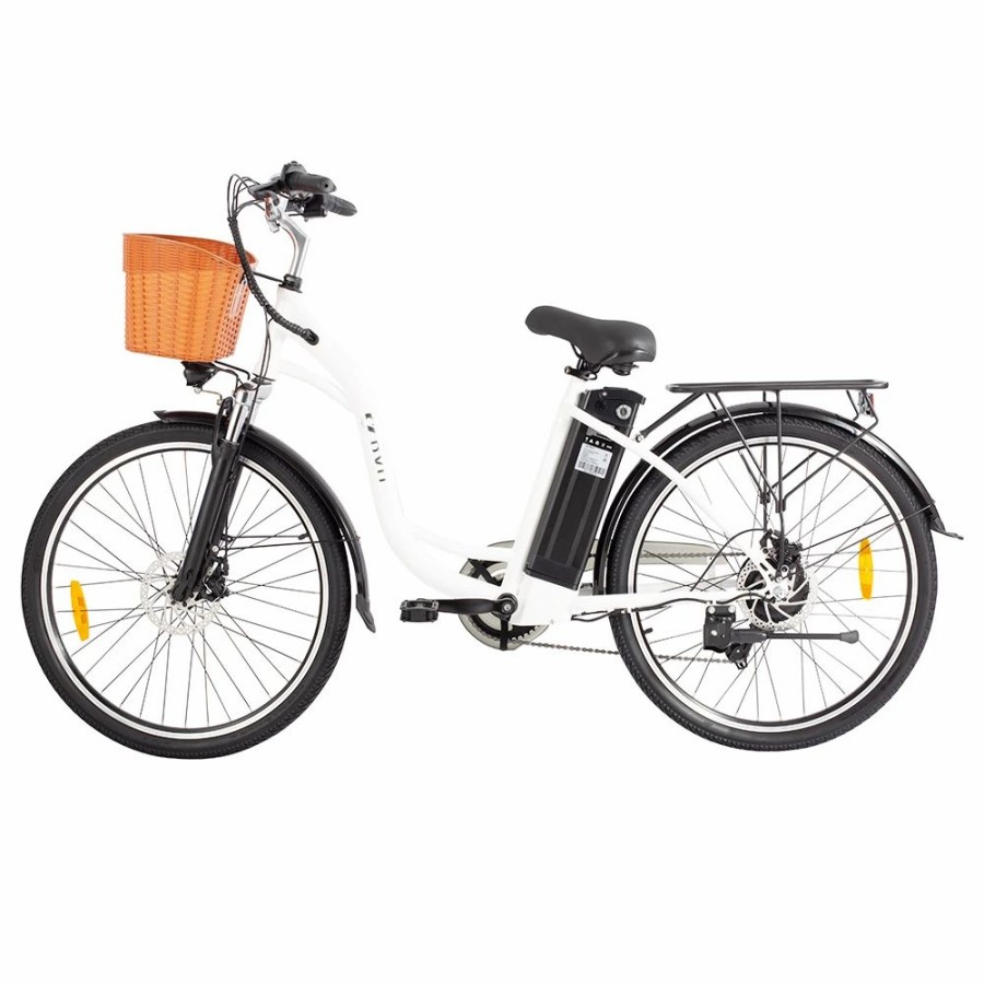 E-Bikes, Scooters & Wheels * | Dyu C6 Electric Bicycle 350W Motor Max Speed 25Km/H 36V 12.5Ah 70Km Max Range White