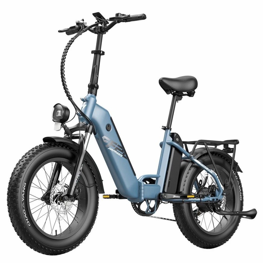 E-Bikes, Scooters & Wheels * | Fafrees Ff20 Polar Electric Bike 48V 500W Motor 40Km/H Max Speed Dual 10.4Ah Batteries For 150Km Range 20*4.0 Inch Chaoyang Fat Tire Double Disc Brakes Shimano 7-Speed Gear Lcd Color Display Blue