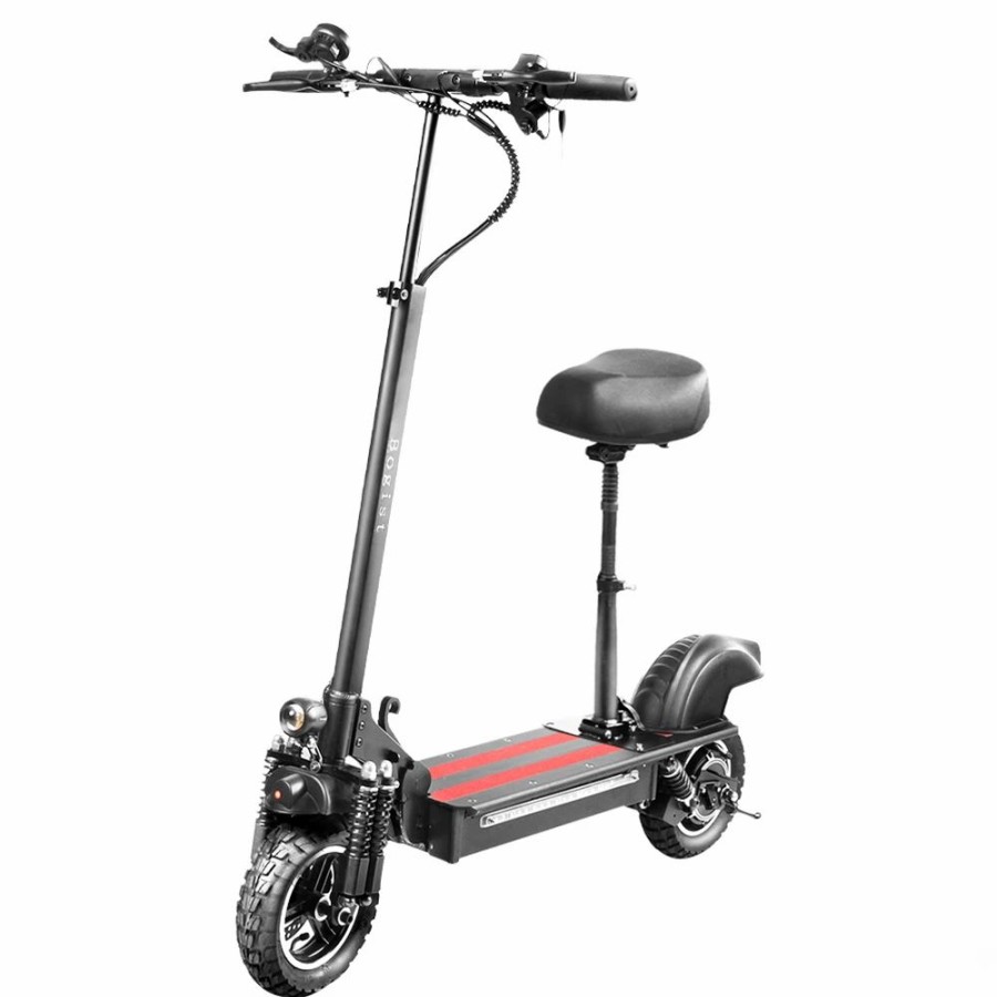 E-Bikes, Scooters & Wheels * | Bogist E5/Thunder Max2 Electric Scooter 10 Inch 600W Powerful Motor 25Km/H Max Speed 48V 12Ah Battery With Great Light & Convenient Bag With Seat Saddle 150Kg Max Load