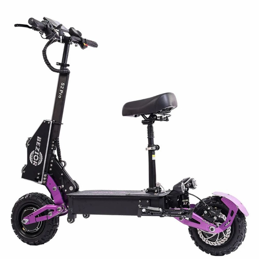 E-Bikes, Scooters & Wheels * | Bezior S2 Pro Electric Off-Road Scooter 11 Inch Wheel 1200W*2 Dual Motor 48V 23Ah Battery 65Km/H Max Speed 120Kg Load Double Large Screen Dual Oil Brake Adjustable Height Dual Charging Ports