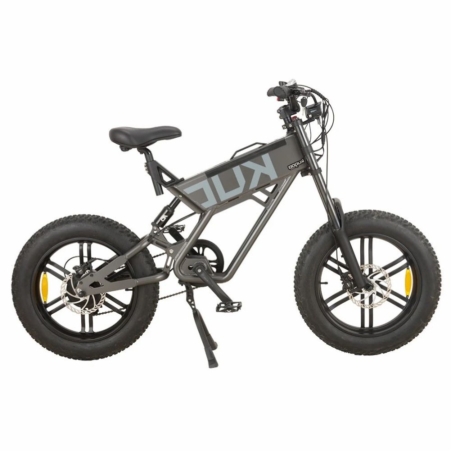 E-Bikes, Scooters & Wheels * | Kugoo T01 Electric Bicycle 48V 500W Motor 13Ah Battery 20*4.0 Inch Fat Tires 38Km/H Max Speed Shimano 7-Speed Gears Hydraulic Brakes 50-65Km Mileage 150Kg Load Electric Mountain Bike Grey