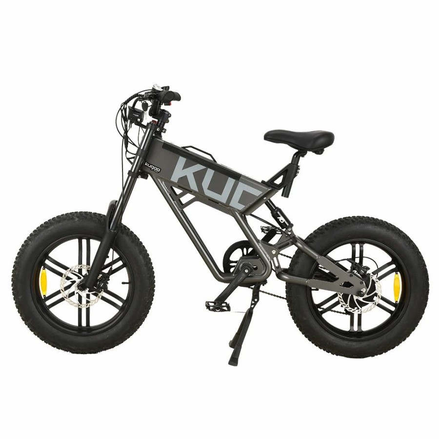 E-Bikes, Scooters & Wheels * | Kugoo T01 Electric Bicycle 48V 500W Motor 13Ah Battery 20*4.0 Inch Fat Tires 38Km/H Max Speed Shimano 7-Speed Gears Hydraulic Brakes 50-65Km Mileage 150Kg Load Electric Mountain Bike Grey