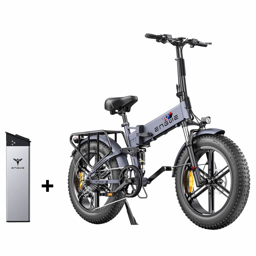 E-Bikes, Scooters & Wheels * | Engwe Engine Pro Electric Bicycle & 16Ah Battery Combo Gray