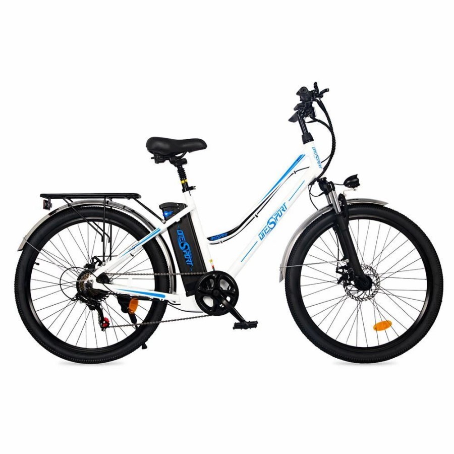 E-Bikes, Scooters & Wheels * | Onesport Bk1 Electric Bike 26 Inch Tires 36V 350W Motor 10Ah Battery 25Km/H Max Speed Shimano 7 Speed Gear Front Suspension And Dual Disc Brakes 120Kg Max Load White