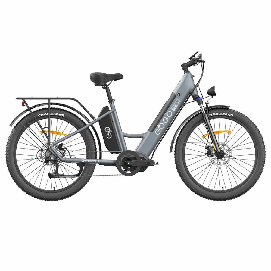 E-Bikes, Scooters & Wheels * | Gogobest Gf850 Electric Bike 48V 500W Motor 32Km/H Max Speed 2*10.4Ah Batteries 130Km Range Shimano 7 Speed Gear Grey