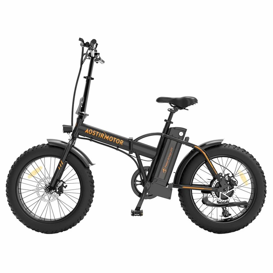 E-Bikes, Scooters & Wheels * | Aostirmotor A20 Folding Electric Bike 20*4.0 Fat Tire 36V 13Ah Battery 500W Motor 40Km/H Max Speed Black