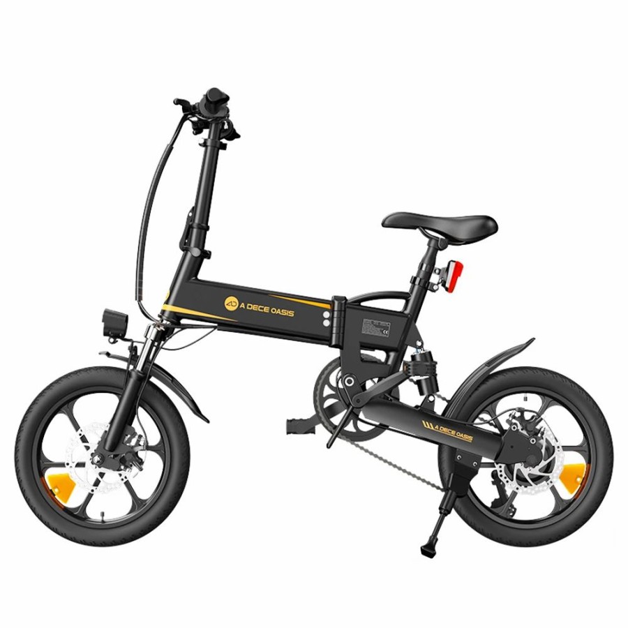 E-Bikes, Scooters & Wheels * | Ado A16 Xe Folding Electric Bike 250W Geared Hub Motor 36V 7.5Ah Battery For 43 Mile Range 25Km/H Max Speed Black