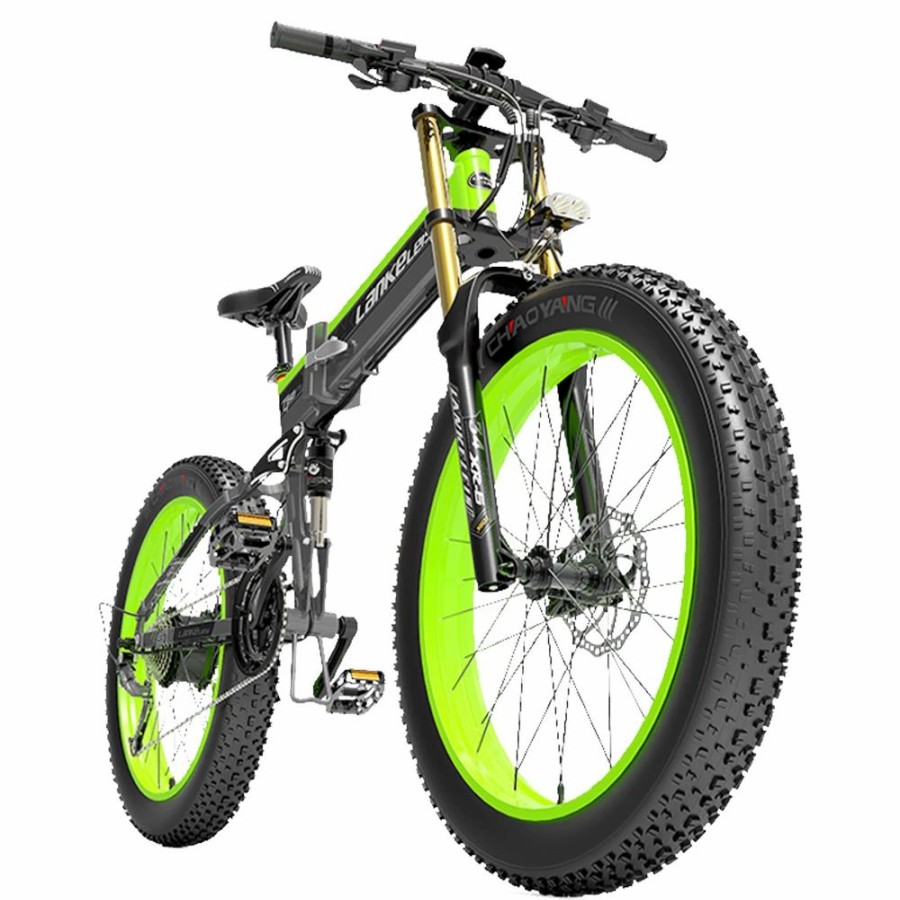 E-Bikes, Scooters & Wheels * | Lankeleisi T750 Plus Big Fork Electric Bike 26*4.0 Inch Fat Tire 1000W Motor 40Km/H Max Speed 48V 17.5Ah Battery 100Km Range Shimano 27-Speed 180Kg Max Load Green