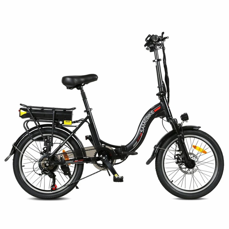 E-Bikes, Scooters & Wheels * | Samebike Jg20 Smart Folding Electric Moped Bike 350W Motor 10Ah Battery 32Km/H Max Speed 20 Inch Tire Black