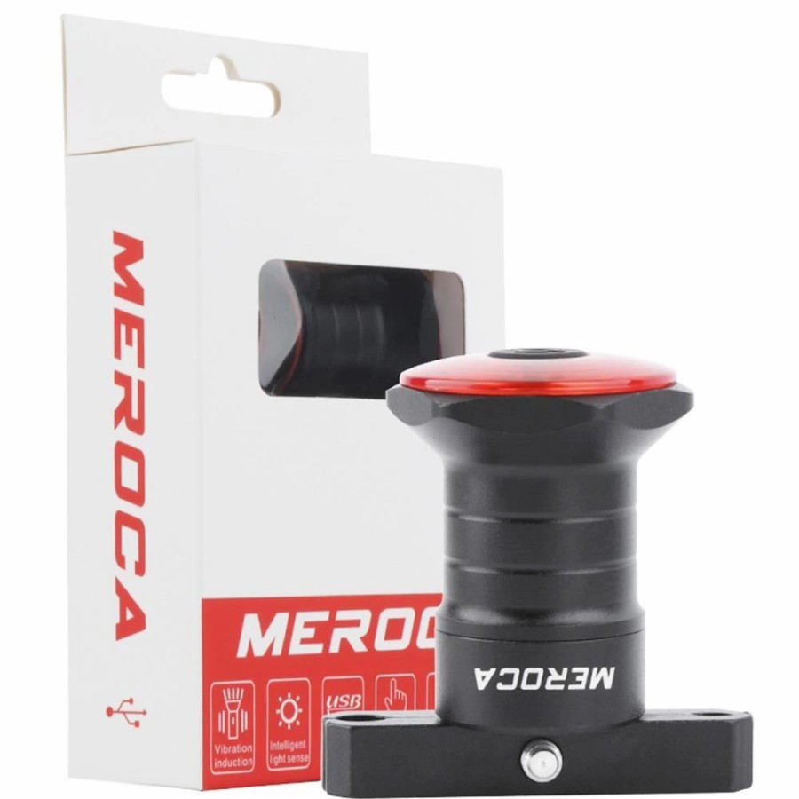 Cycling * | Meroca Wr15 Smart Bike Tail Light Brake Sensing Bicycle Rear Flashlight With 500Mah Battery 7 Light Modes For Saddle