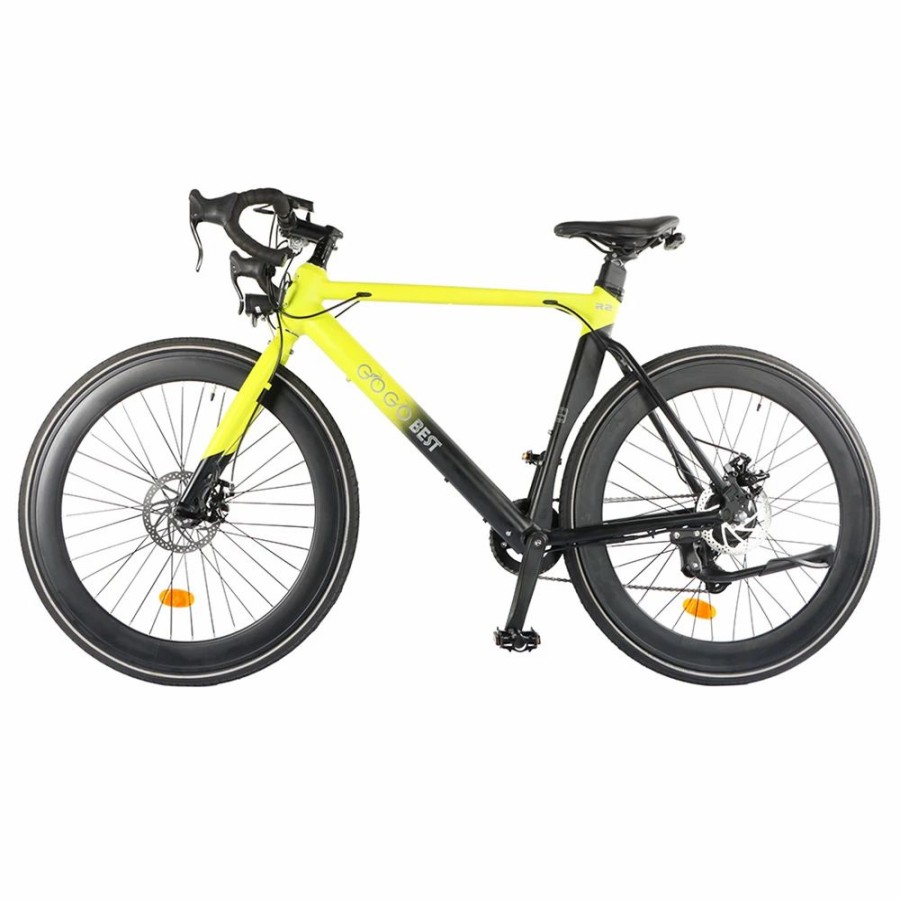 E-Bikes, Scooters & Wheels * | Gogobest R2 Electric City Road Bike 700C*32C Tires 36V 250W Motor 32Km/H Max Speed 36V 9.6Ah Battery For 60-80Km Range 100Kg Load Shimano 7-Speed Gears Green