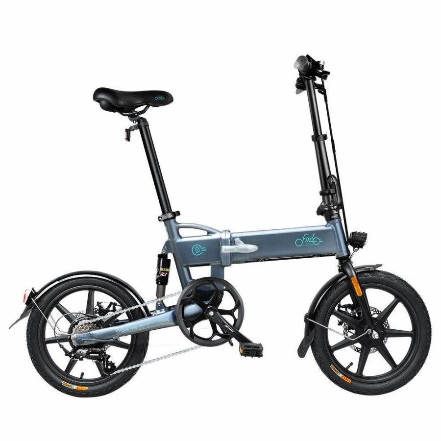 E-Bikes, Scooters & Wheels * | Fiido D2S Folding Moped Electric Bike Gear Shifting Version City Bike Commuter Bike 16-Inch Tires 250W Motor Max 25Km/H Shimano 6 Speeds Shift 7.8Ah Battery Dark Gray