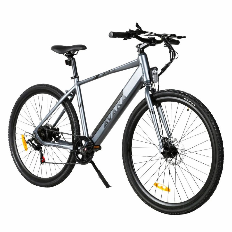 E-Bikes, Scooters & Wheels * | Avaka R3 Electric Bike 700C*40C Inches Wheel 36V 350W Motor 12.5Ah Battery 32Km/H Max Speed 70Km Range Shimano 7-Speed Gear 120Kg Load Grey