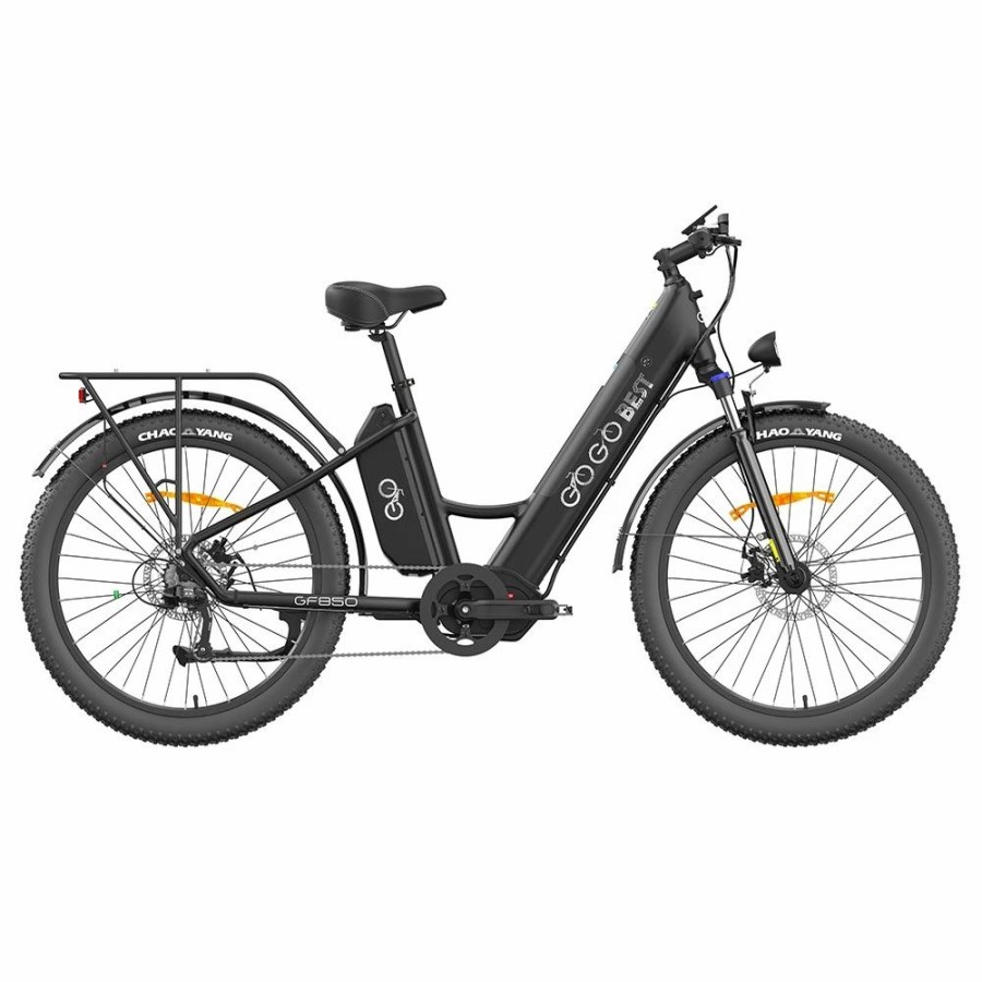 E-Bikes, Scooters & Wheels * | Gogobest Gf850 Electric Bike 48V 500W Motor 32Km/H Max Speed 2*10.4Ah Batteries 130Km Range Shimano 7 Speed Gear Black