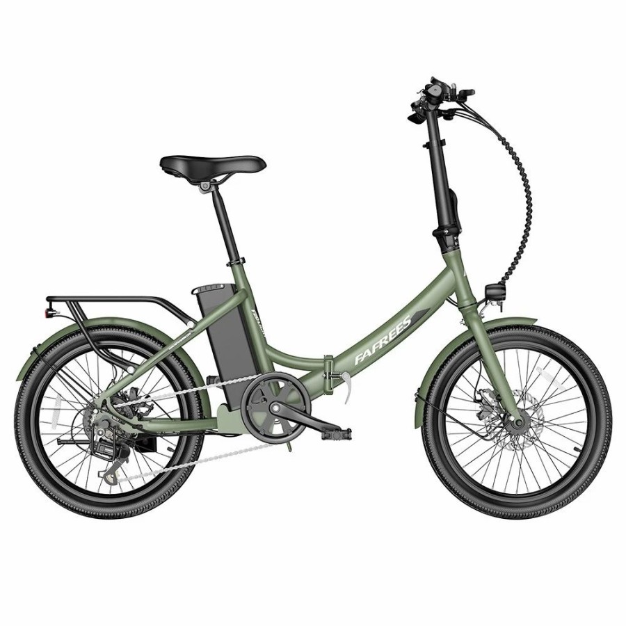 E-Bikes, Scooters & Wheels * | Fafrees F20 Light Folding City E-Bike 20*1.95 Inch Tire 36V 250W Motor 25Km/H Max Speed 14.5Ah Battery Shimano 7-Speed Gear Ipx4 Waterproof Green