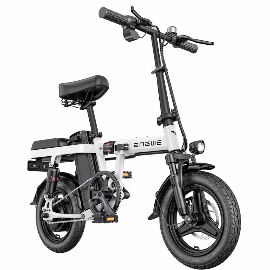 E-Bikes, Scooters & Wheels * | Engwe T14 Folding Electric Bicycle 14 Inch Tire 250W Brushless Motor 48V 10Ah Battery 25Km/H Max Speed White