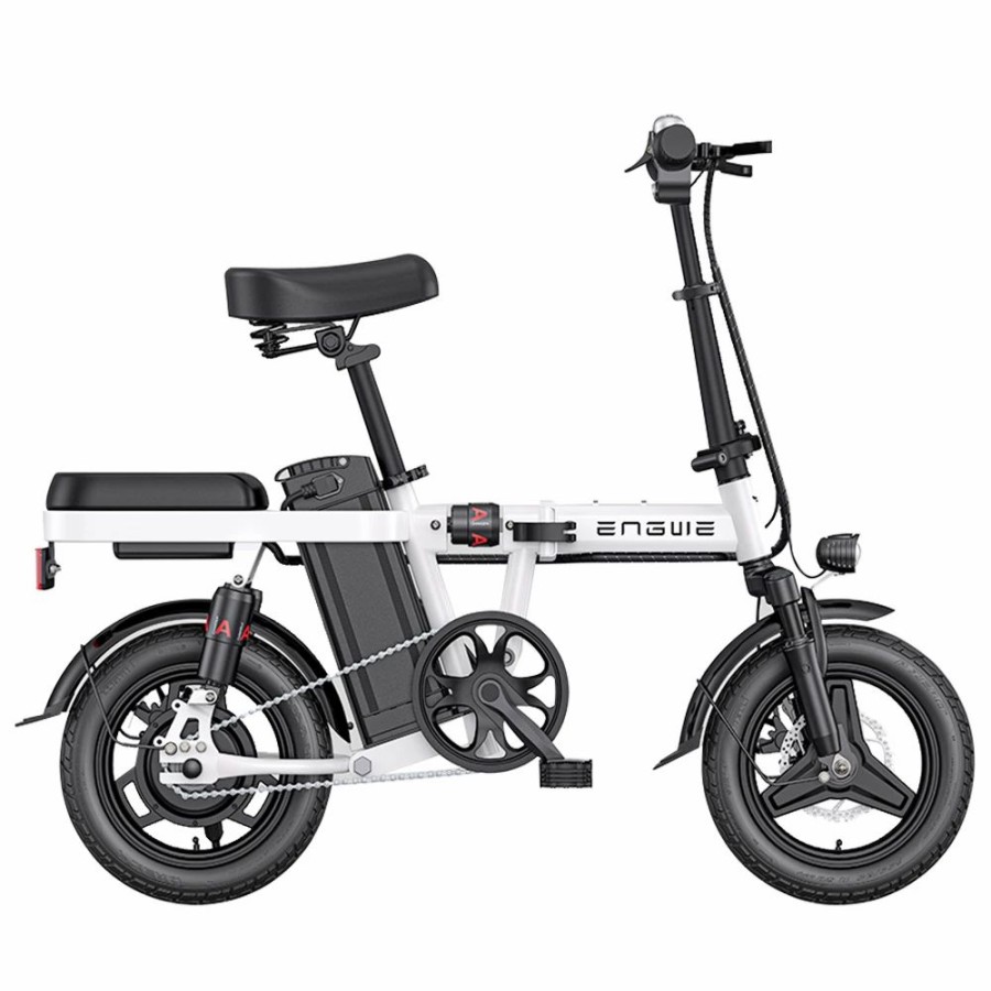 E-Bikes, Scooters & Wheels * | Engwe T14 Folding Electric Bicycle 14 Inch Tire 250W Brushless Motor 48V 10Ah Battery 25Km/H Max Speed White