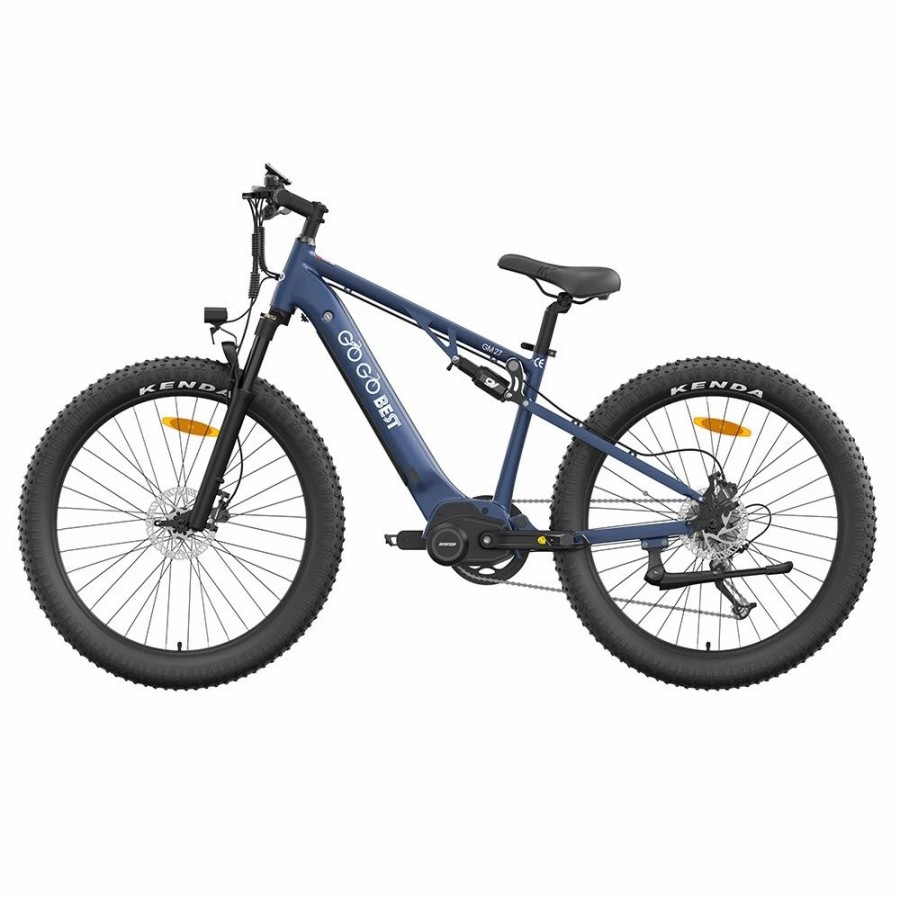 E-Bikes, Scooters & Wheels * | Gogobest Gm27 Electric Bike 27.5*3.0 Inch Fat Tires 48V 350W Mid Motor 25Km/H Max Speed 10Ah Battery 50Km Max Range Dual Hydraulic Disc Brake Blue