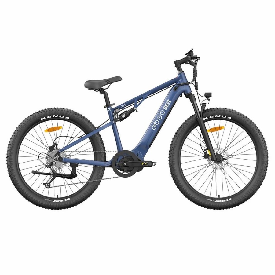 E-Bikes, Scooters & Wheels * | Gogobest Gm27 Electric Bike 27.5*3.0 Inch Fat Tires 48V 350W Mid Motor 25Km/H Max Speed 10Ah Battery 50Km Max Range Dual Hydraulic Disc Brake Blue