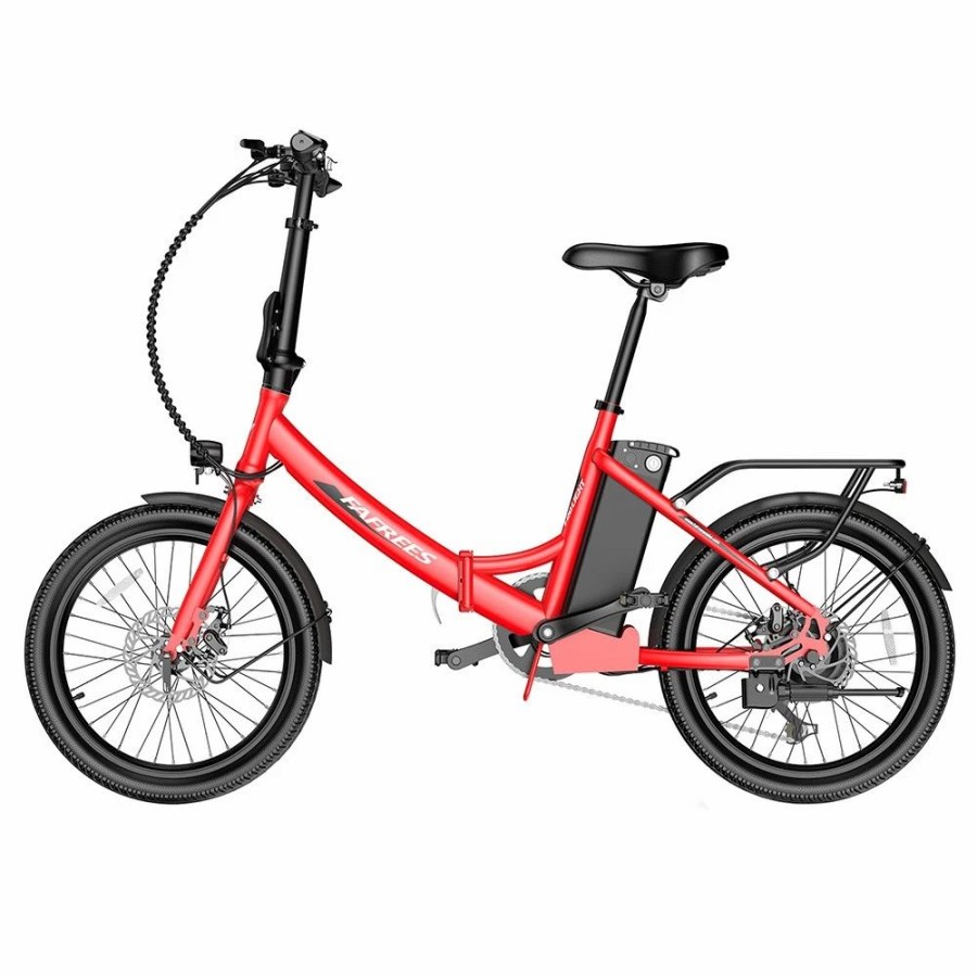 E-Bikes, Scooters & Wheels * | Fafrees F20 Light Folding City E-Bike 20*1.95 Inch Tire 36V 250W Motor 25Km/H Max Speed 14.5Ah Battery Shimano 7-Speed Gear Ipx4 Waterproof Red