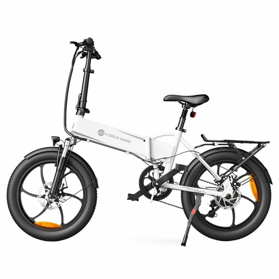 E-Bikes, Scooters & Wheels * | Ado A20 Xe 250W Electric Bike Folding Frame 7-Speed Gears Removable 10.4 Ah Lithium-Ion Battery E-Bike White