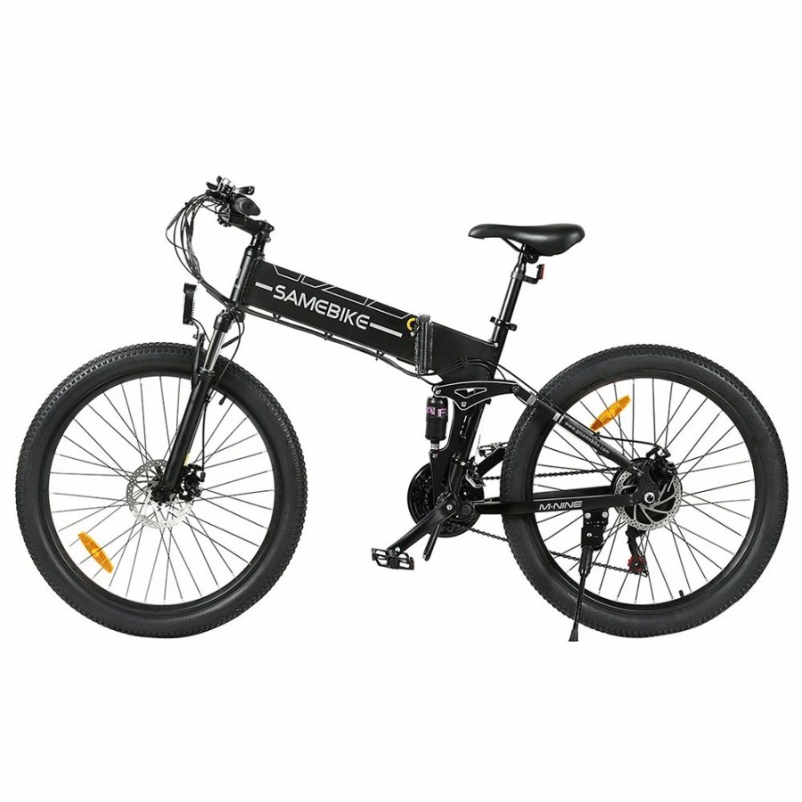 E-Bikes, Scooters & Wheels * | Samebike Lo26-Ii Foldable Mountain Electric Bike 750W Motor 48V 10Ah Battery 60-80 Km Range 35Km/H Max Speed Black