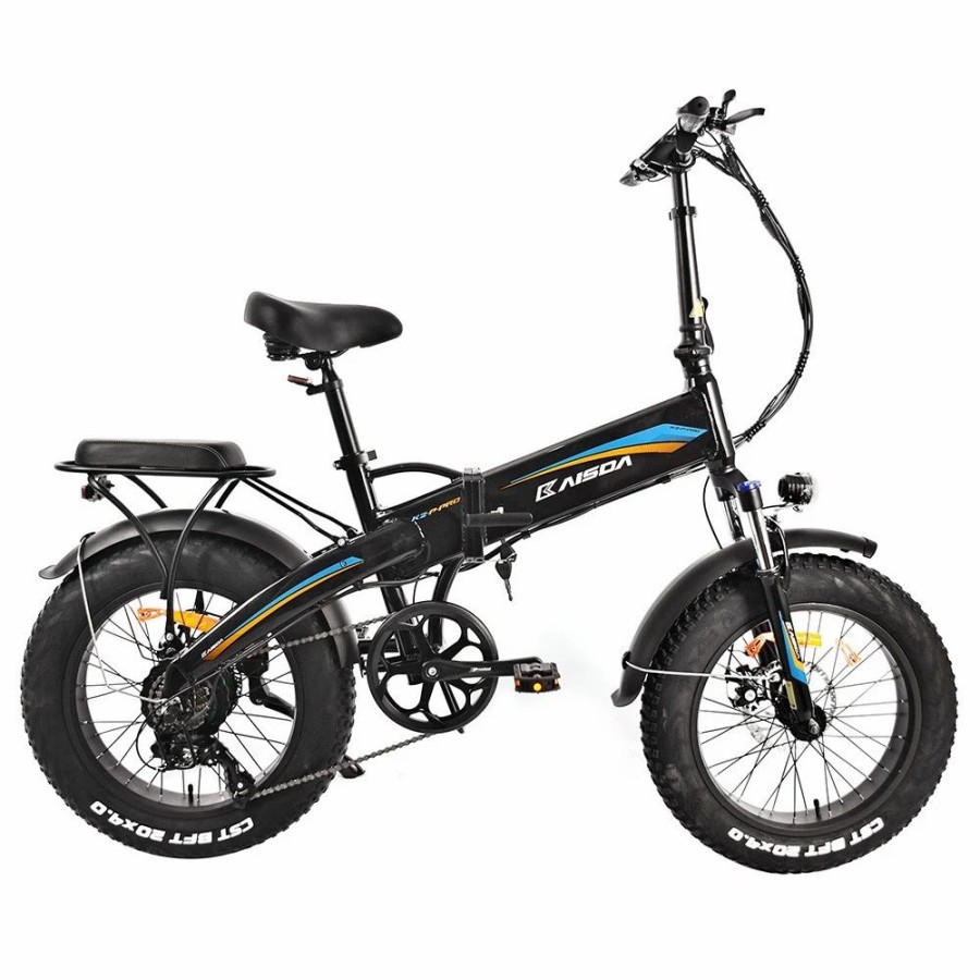 E-Bikes, Scooters & Wheels * | Kaisda K2P Pro Folding Electric Moped Bike 20*4.0 Inch Fat Tire Bafang 750W Motor 48V 15Ah Battery 25Km/H Speed Shimano 7 Speed 130Kg Max Load Orange Blue