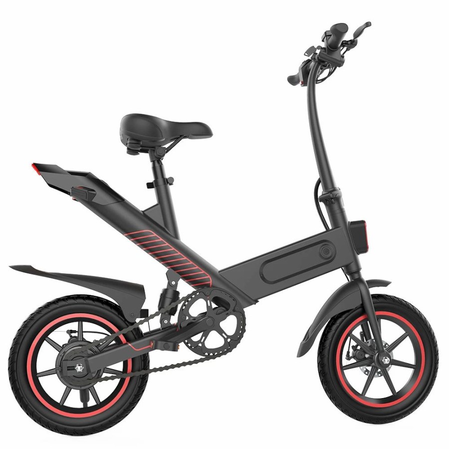 E-Bikes, Scooters & Wheels * | Y1 Electric Bike 350W Motor 36V 10.4Ah Battery 14" Tire 25Km/H Max Speed 30-40Km Range Black