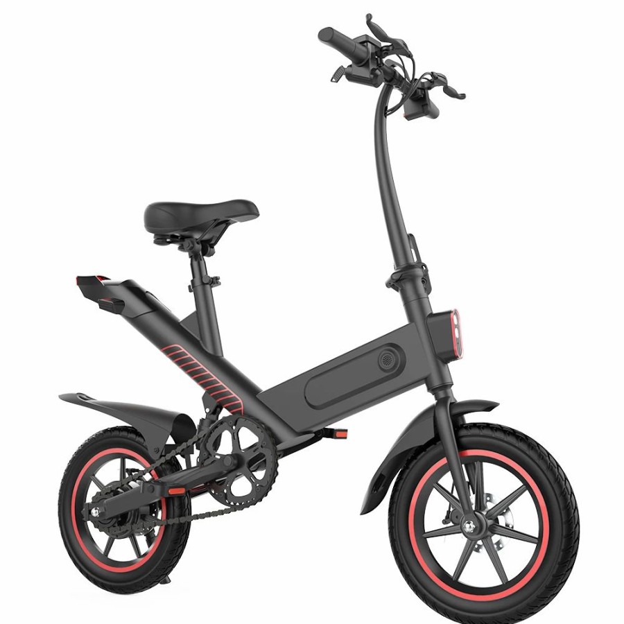 E-Bikes, Scooters & Wheels * | Y1 Electric Bike 350W Motor 36V 10.4Ah Battery 14" Tire 25Km/H Max Speed 30-40Km Range Black