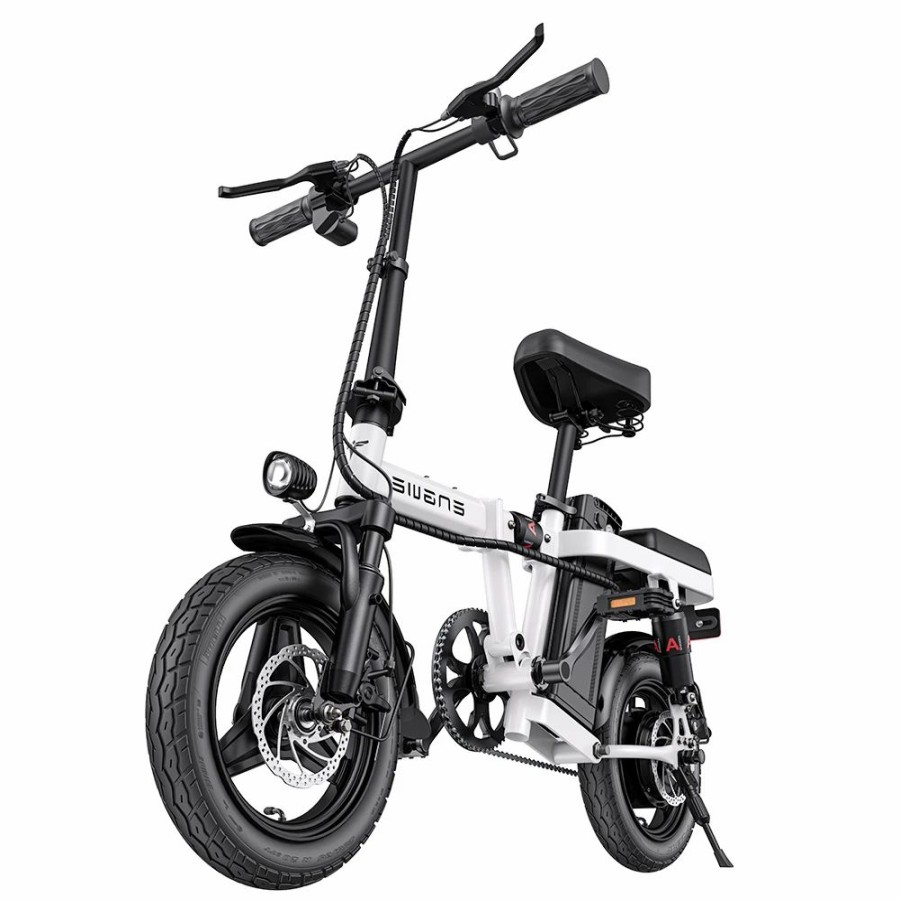 E-Bikes, Scooters & Wheels * | Engwe T14 Folding Electric Bicycle 14 Inch Tire 350W Brushless Motor 48V 10Ah Battery 33Km/H Max Speed 80Km Range 100Kg Load White