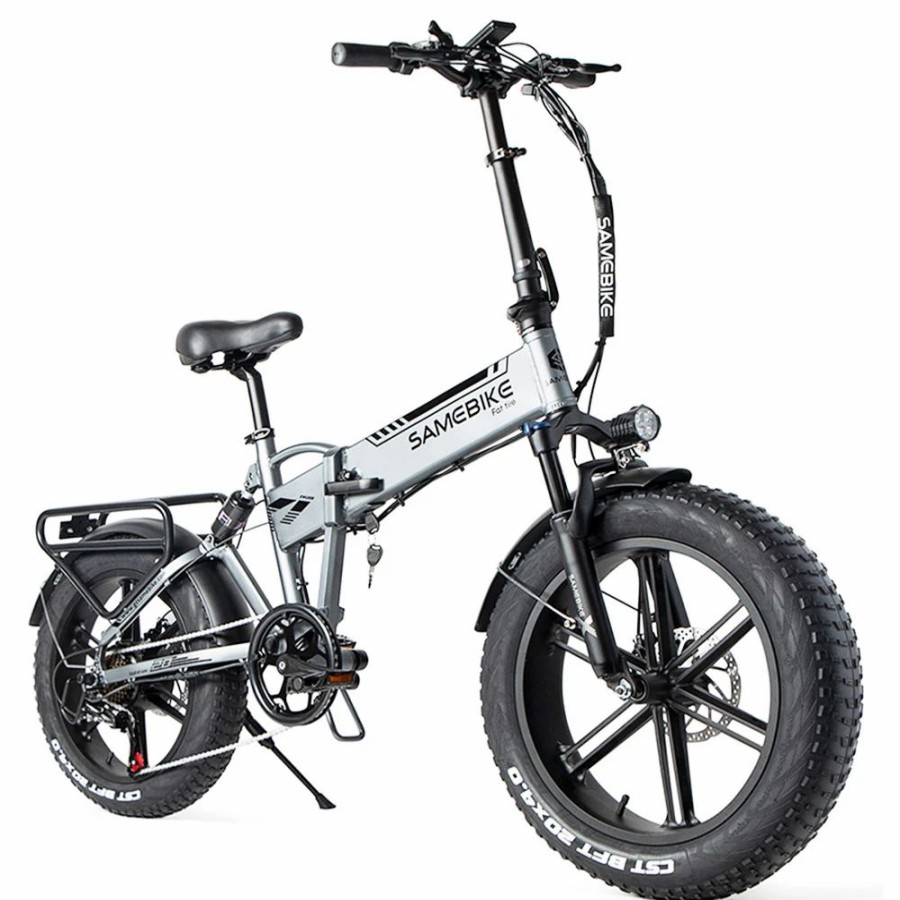 E-Bikes, Scooters & Wheels * | Samebike Xwlx09 20 Inches Fat Tire Ebike 500W All Terrain Ebike 25-35Km/H Max Speed 80-90Km Max Mileage Silver