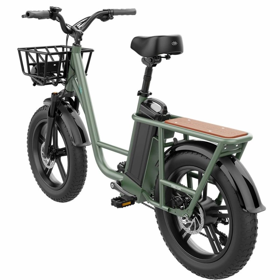 E-Bikes, Scooters & Wheels * | Fiido T1 Cargo Electric Bike 750W Power 50Km/H Max Speed 48V 20Ah Lithium Battery 150Km Range Shock Absorber Green