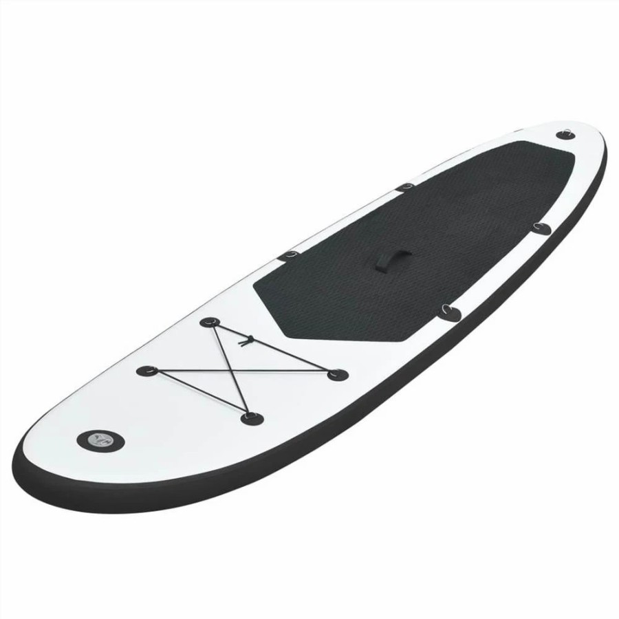 Exercise * | Inflatable Stand Up Paddleboard Set Black And White