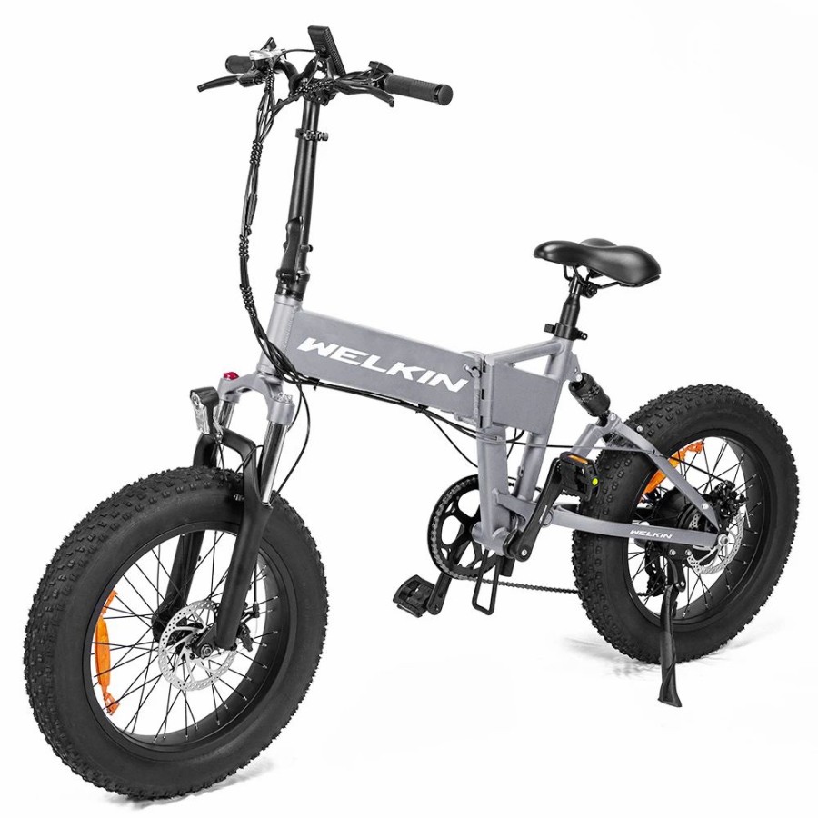 E-Bikes, Scooters & Wheels * | Welkin Wkes001 Electric Bicycle Snow Bike 500W Brushless Motor 48V 10.4Ah Battery 20" Tires Shimano 7 Speed Silver